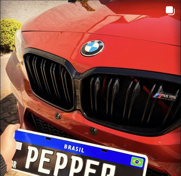 Suporte de placa Pepper Parts em BMW