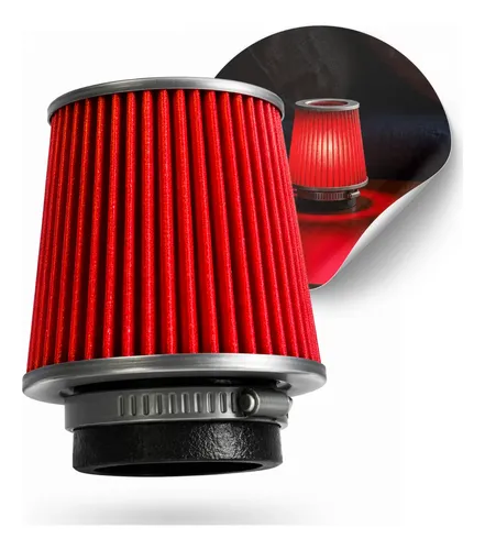 Luminária decorativa Pepper Parts em formato de filtro de ar esportivo, LED vermelho